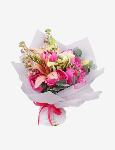 Ebedi Çeşitli Çiçek Buketi
